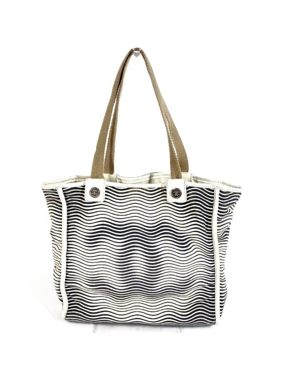 Chanel Shoulder Bag Magic CC Logo Cotton Ivory
